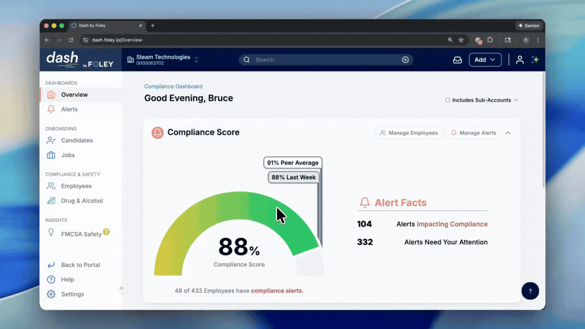 GIF showing where to click the sparkle icon to open Navigator